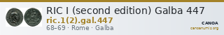 RIC I (second edition) Galba 447 — CANOA