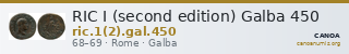 RIC I (second edition) Galba 450 — CANOA