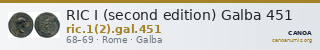 RIC I (second edition) Galba 451 — CANOA