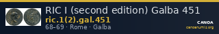 RIC I (second edition) Galba 451 — CANOA