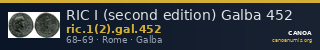 RIC I (second edition) Galba 452 — CANOA