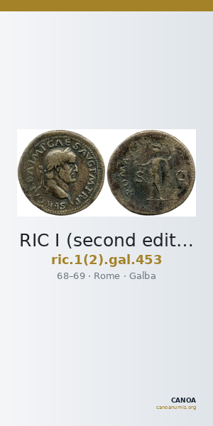 RIC I (second edition) Galba 453 — CANOA