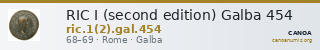 RIC I (second edition) Galba 454 — CANOA