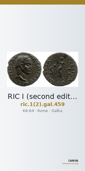 RIC I (second edition) Galba 459 — CANOA