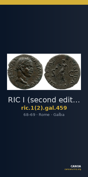 RIC I (second edition) Galba 459 — CANOA