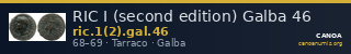 RIC I (second edition) Galba 46 — CANOA