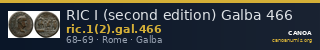 RIC I (second edition) Galba 466 — CANOA