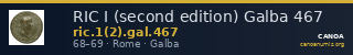 RIC I (second edition) Galba 467 — CANOA