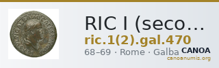 RIC I (second edition) Galba 470 — CANOA