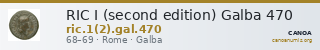 RIC I (second edition) Galba 470 — CANOA