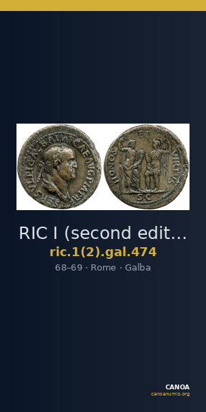 RIC I (second edition) Galba 474 — CANOA