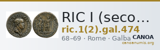 RIC I (second edition) Galba 474 — CANOA