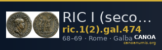 RIC I (second edition) Galba 474 — CANOA
