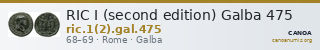 RIC I (second edition) Galba 475 — CANOA