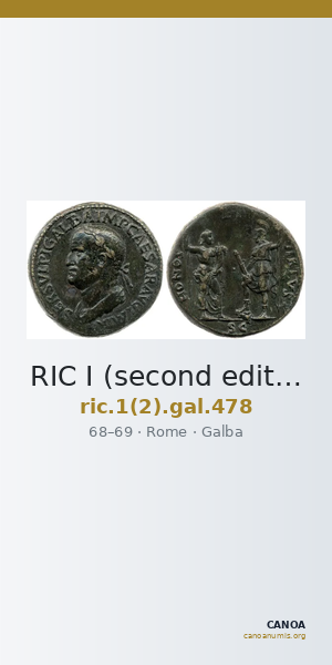 RIC I (second edition) Galba 478 — CANOA