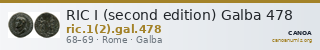 RIC I (second edition) Galba 478 — CANOA
