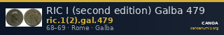 RIC I (second edition) Galba 479 — CANOA
