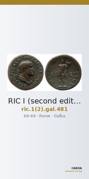 RIC I (second edition) Galba 481 — CANOA