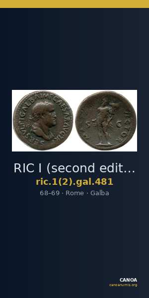 RIC I (second edition) Galba 481 — CANOA