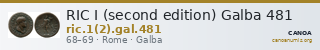 RIC I (second edition) Galba 481 — CANOA