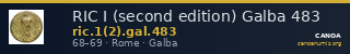 RIC I (second edition) Galba 483 — CANOA