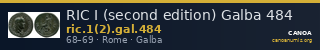 RIC I (second edition) Galba 484 — CANOA