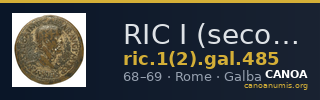 RIC I (second edition) Galba 485 — CANOA
