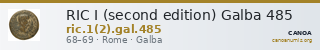 RIC I (second edition) Galba 485 — CANOA