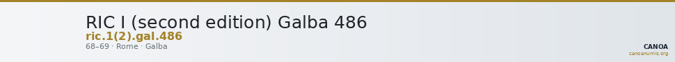 RIC I (second edition) Galba 486 — CANOA