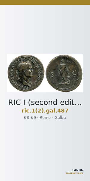 RIC I (second edition) Galba 487 — CANOA