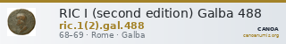 RIC I (second edition) Galba 488 — CANOA