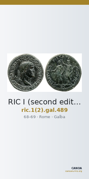 RIC I (second edition) Galba 489 — CANOA