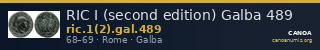 RIC I (second edition) Galba 489 — CANOA
