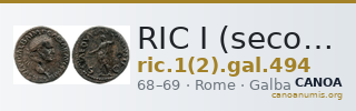 RIC I (second edition) Galba 494 — CANOA