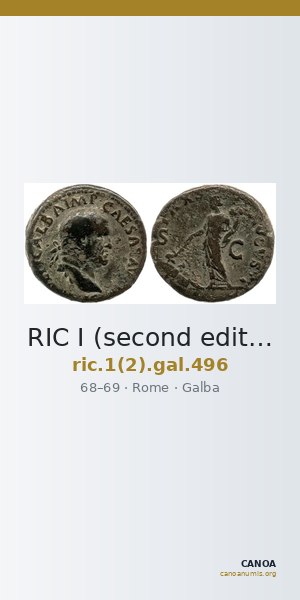 RIC I (second edition) Galba 496 — CANOA