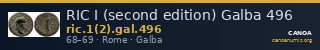 RIC I (second edition) Galba 496 — CANOA