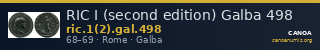 RIC I (second edition) Galba 498 — CANOA