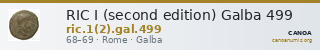 RIC I (second edition) Galba 499 — CANOA