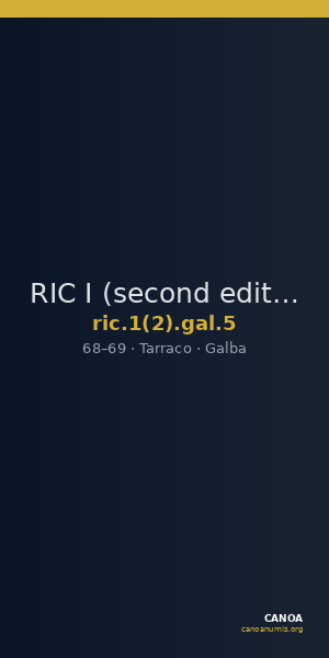 RIC I (second edition) Galba 5 — CANOA