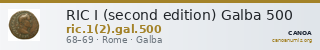 RIC I (second edition) Galba 500 — CANOA