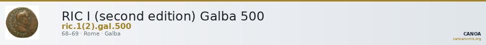 RIC I (second edition) Galba 500 — CANOA
