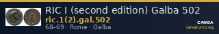 RIC I (second edition) Galba 502 — CANOA