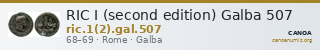 RIC I (second edition) Galba 507 — CANOA