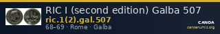 RIC I (second edition) Galba 507 — CANOA