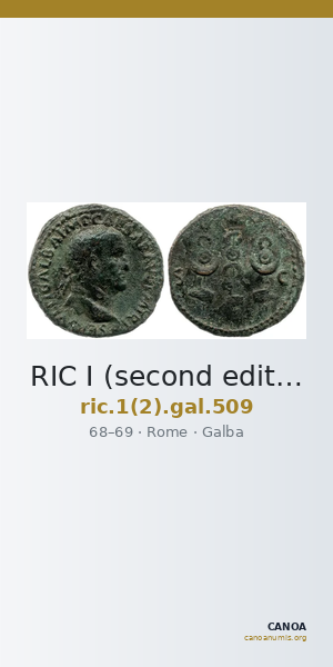 RIC I (second edition) Galba 509 — CANOA