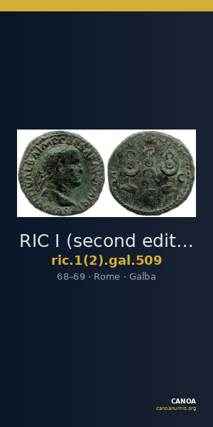 RIC I (second edition) Galba 509 — CANOA