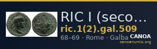 RIC I (second edition) Galba 509 — CANOA