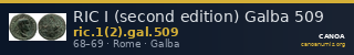 RIC I (second edition) Galba 509 — CANOA
