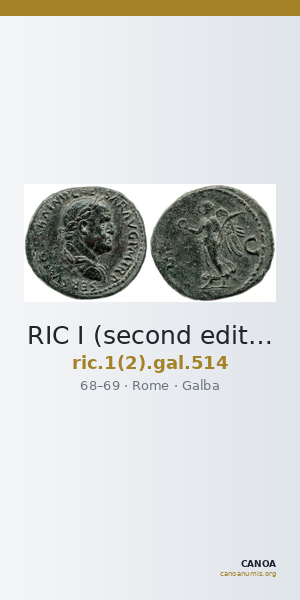 RIC I (second edition) Galba 514 — CANOA