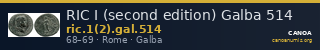 RIC I (second edition) Galba 514 — CANOA